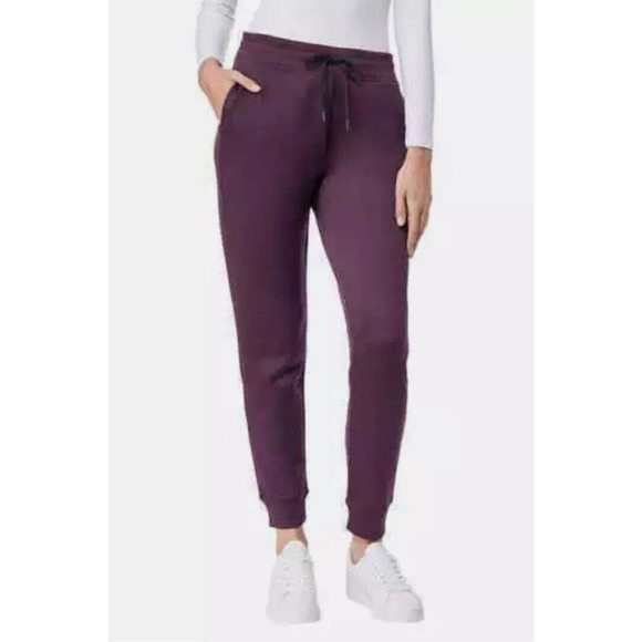 32 Degrees Pants - 32 Degrees Heat Polyester Plum Joggers #1442397